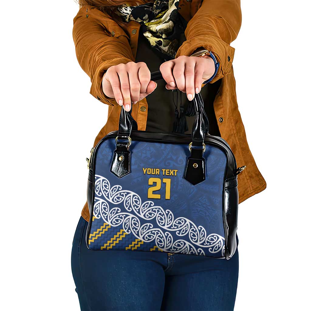 New Zealand Rugby Pacific Custom Shoulder Handbag Kahupeka Maori Kowhaiwhai Pattern