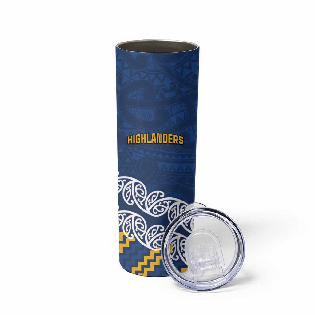 New Zealand Rugby Pacific Custom Skinny Tumbler Kahupeka Maori Kowhaiwhai Pattern LT9 - Polynesian Pride
