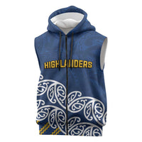 New Zealand Rugby Pacific Custom Sleeveless Zip Hoodie Kahupeka Maori Kowhaiwhai Pattern LT9 Blue - Polynesian Pride