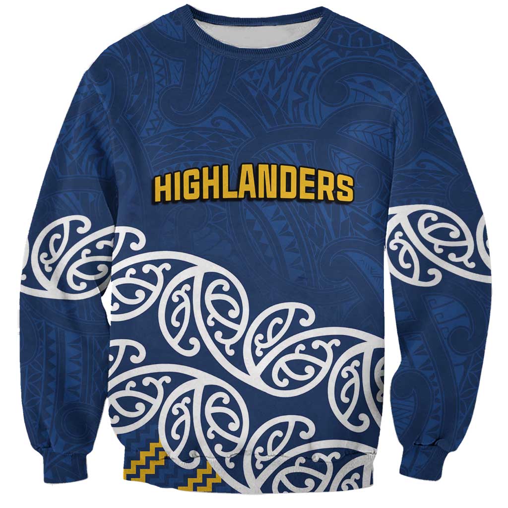 New Zealand Rugby Pacific Custom Sweatshirt Kahupeka Maori Kowhaiwhai Pattern