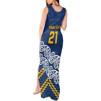 New Zealand Rugby Pacific Custom Tank Maxi Dress Kahupeka Maori Kowhaiwhai Pattern