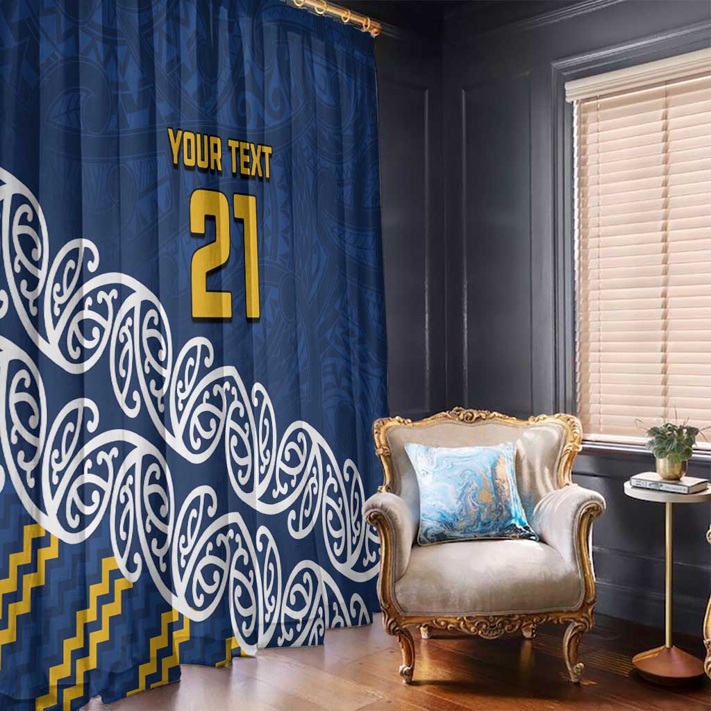 New Zealand Rugby Pacific Custom Window Curtain Kahupeka Maori Kowhaiwhai Pattern LT9 - Polynesian Pride