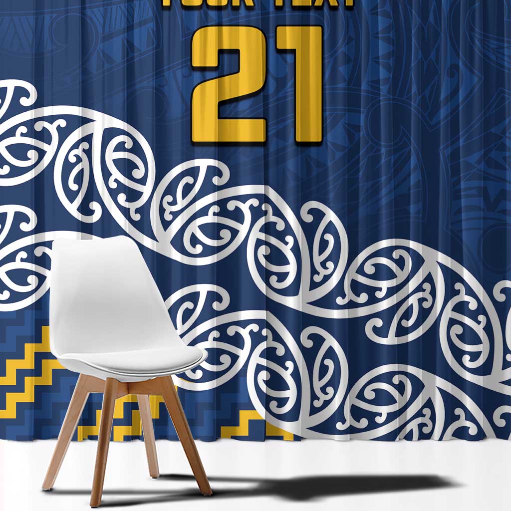 New Zealand Rugby Pacific Custom Window Curtain Kahupeka Maori Kowhaiwhai Pattern LT9 - Polynesian Pride