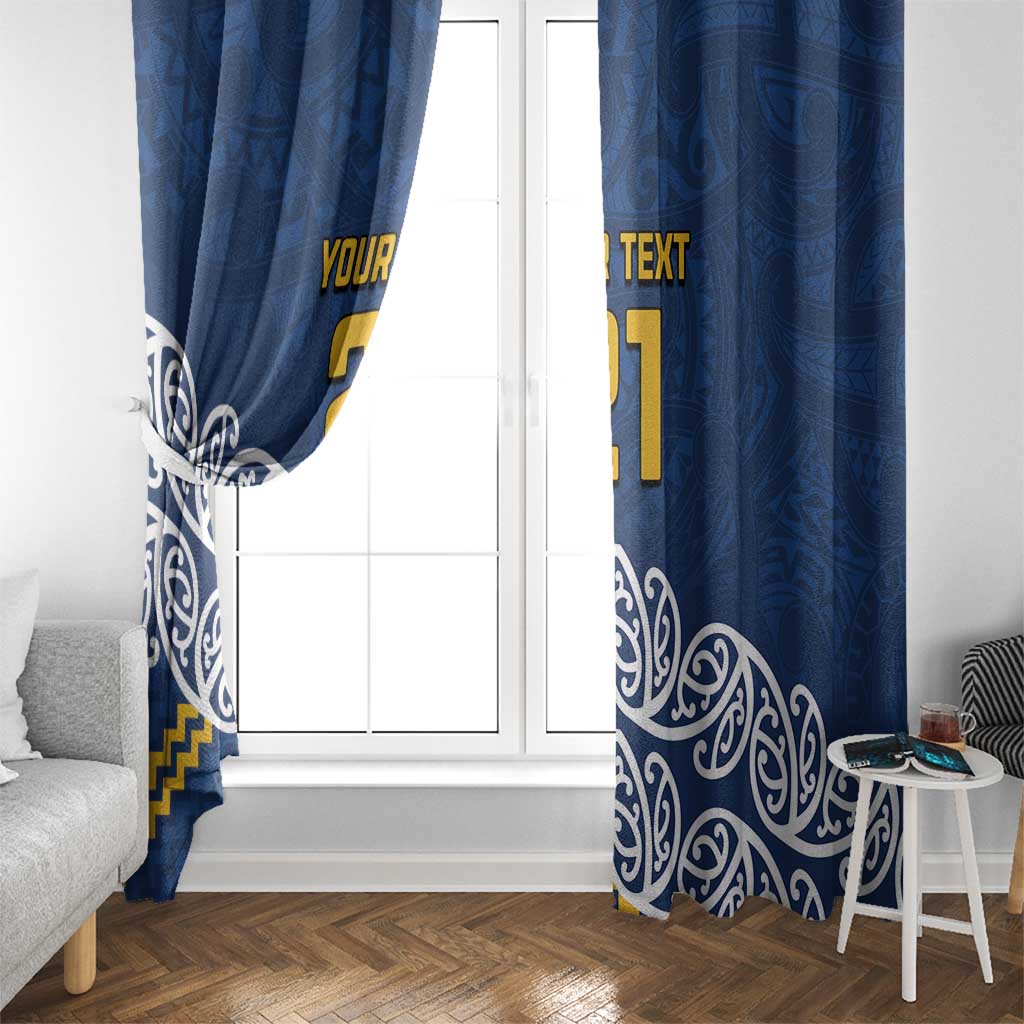 New Zealand Rugby Pacific Custom Window Curtain Kahupeka Maori Kowhaiwhai Pattern LT9 - Polynesian Pride