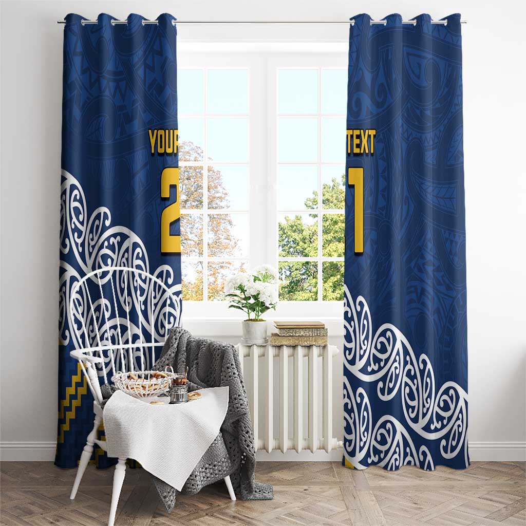 New Zealand Rugby Pacific Custom Window Curtain Kahupeka Maori Kowhaiwhai Pattern LT9 - Polynesian Pride