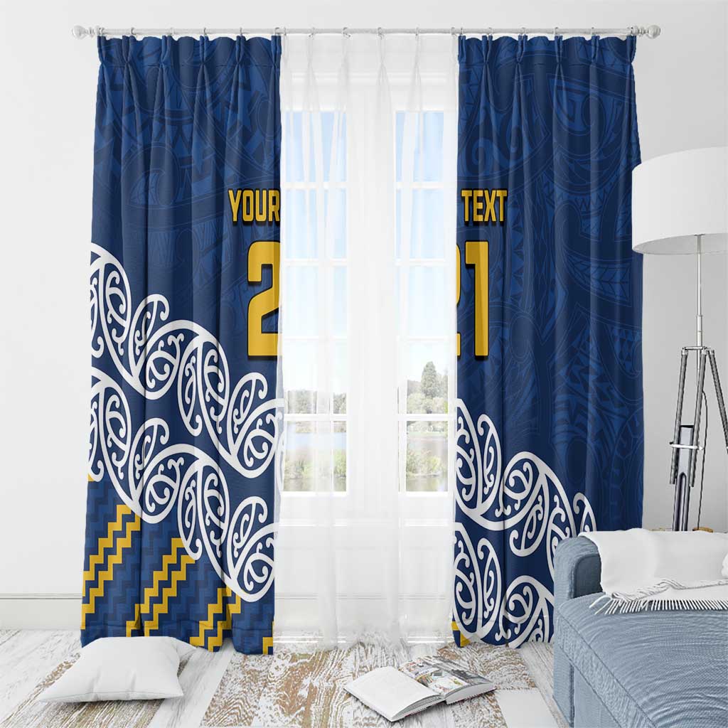 New Zealand Rugby Pacific Custom Window Curtain Kahupeka Maori Kowhaiwhai Pattern LT9 - Polynesian Pride