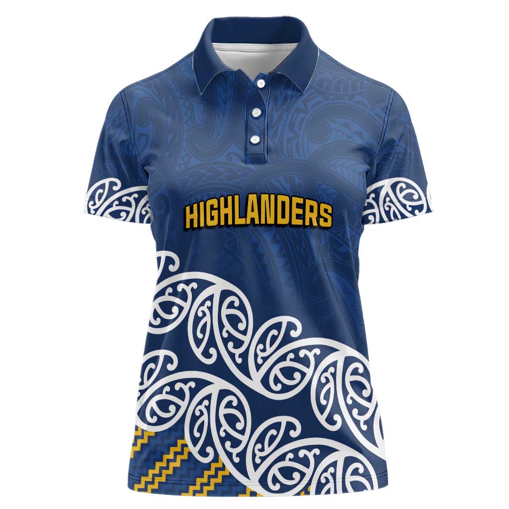 New Zealand Rugby Pacific Custom Women Polo Shirt Kahupeka Maori Kowhaiwhai Pattern