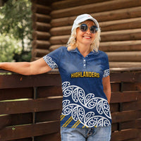 New Zealand Rugby Pacific Custom Women Polo Shirt Kahupeka Maori Kowhaiwhai Pattern