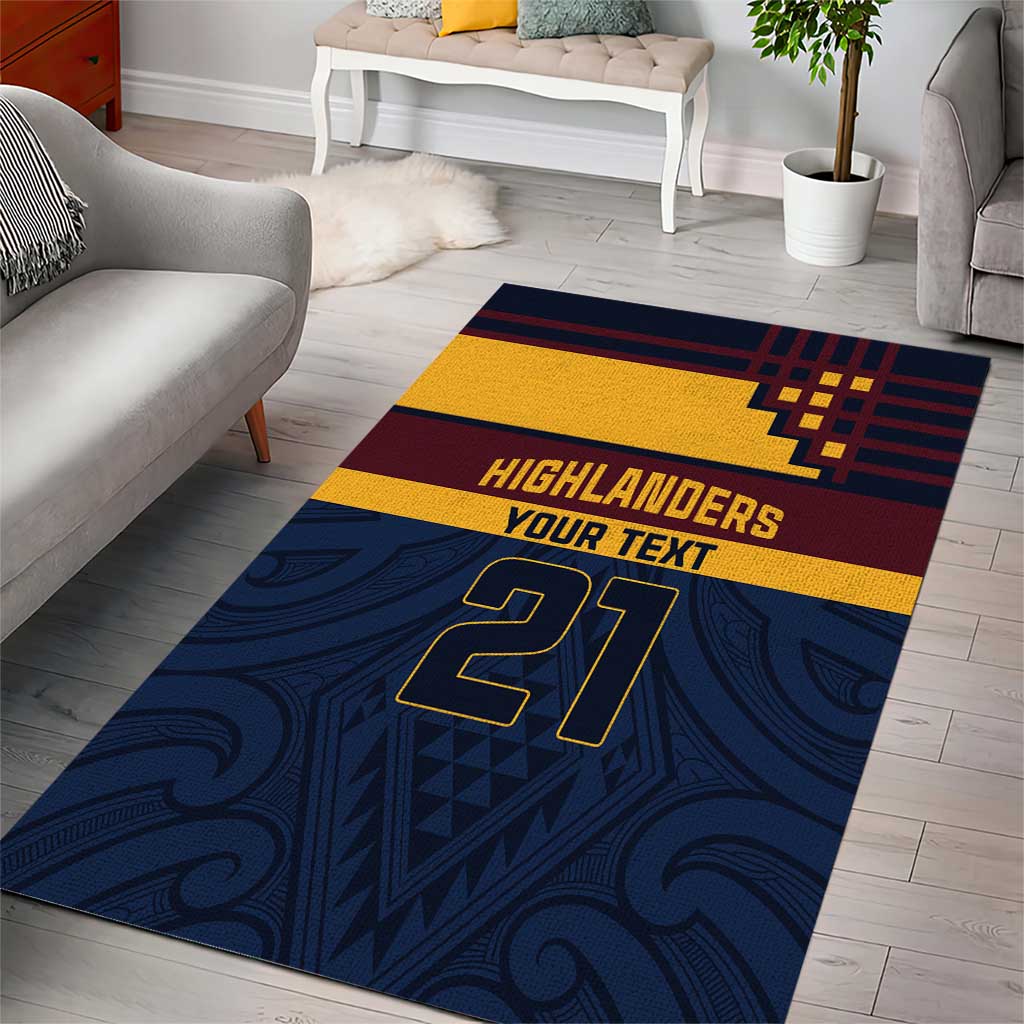 New Zealand Rugby Pacific Custom Area Rug Kahupeka Retro 2025 Taniko Motif LT9 - Polynesian Pride