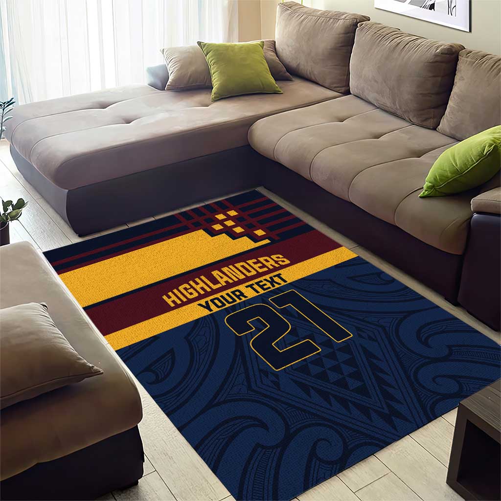 New Zealand Rugby Pacific Custom Area Rug Kahupeka Retro 2025 Taniko Motif LT9 - Polynesian Pride