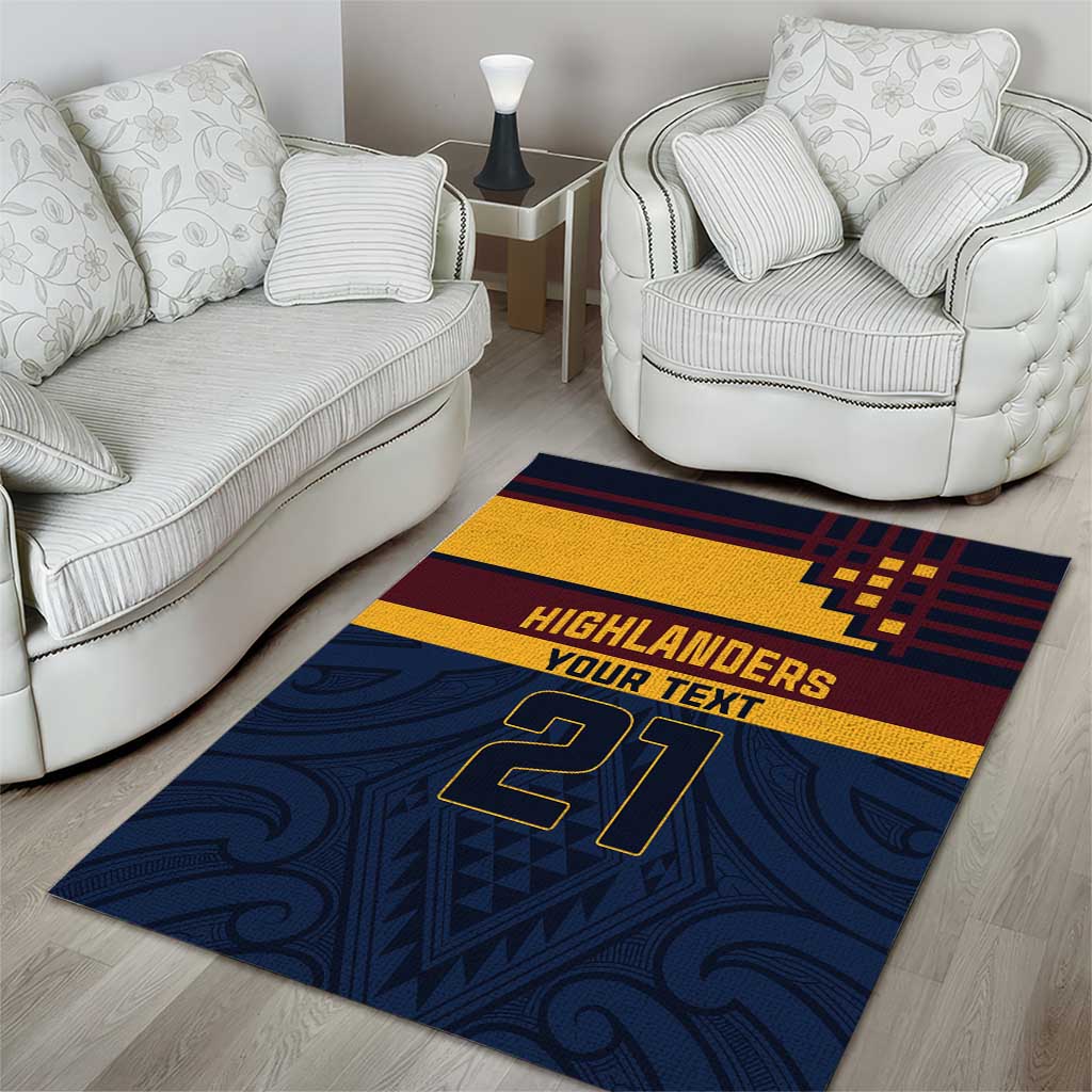 New Zealand Rugby Pacific Custom Area Rug Kahupeka Retro 2025 Taniko Motif LT9 - Polynesian Pride
