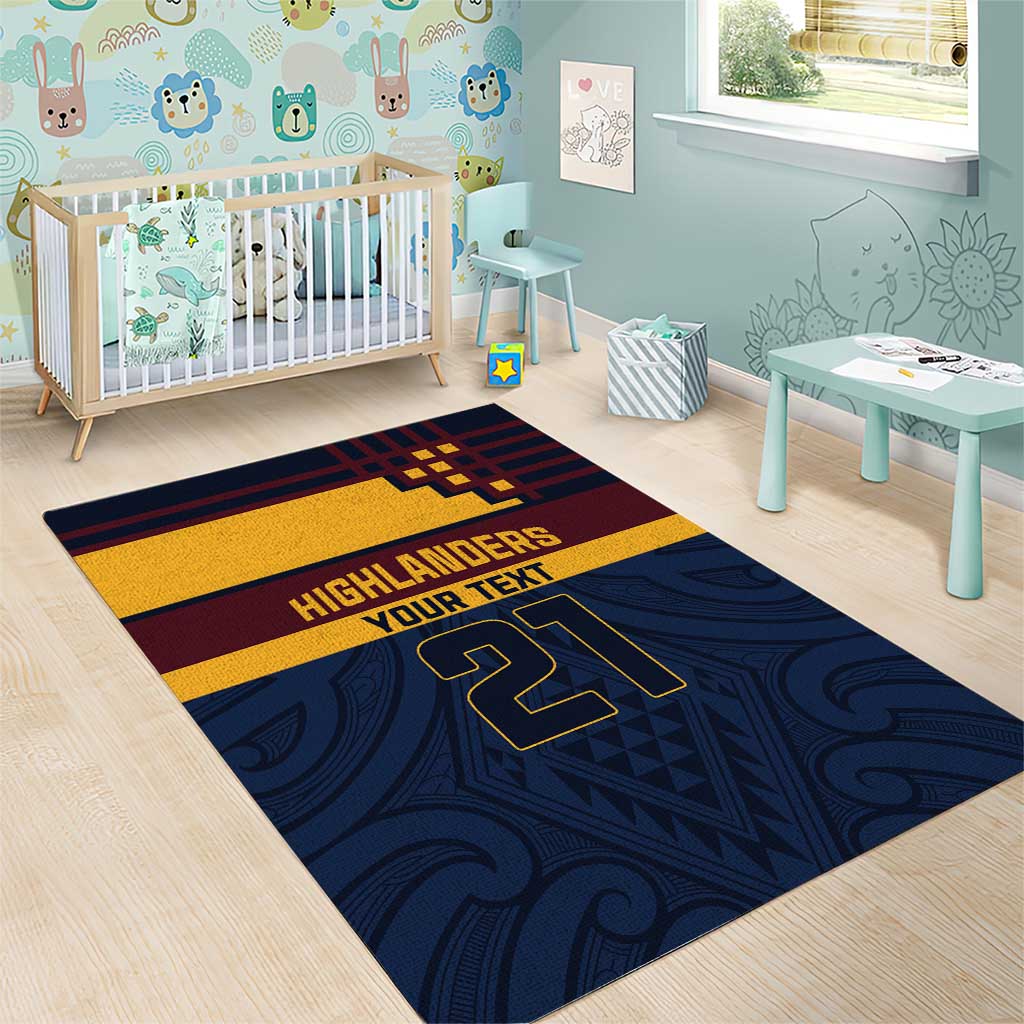 New Zealand Rugby Pacific Custom Area Rug Kahupeka Retro 2025 Taniko Motif LT9 - Polynesian Pride