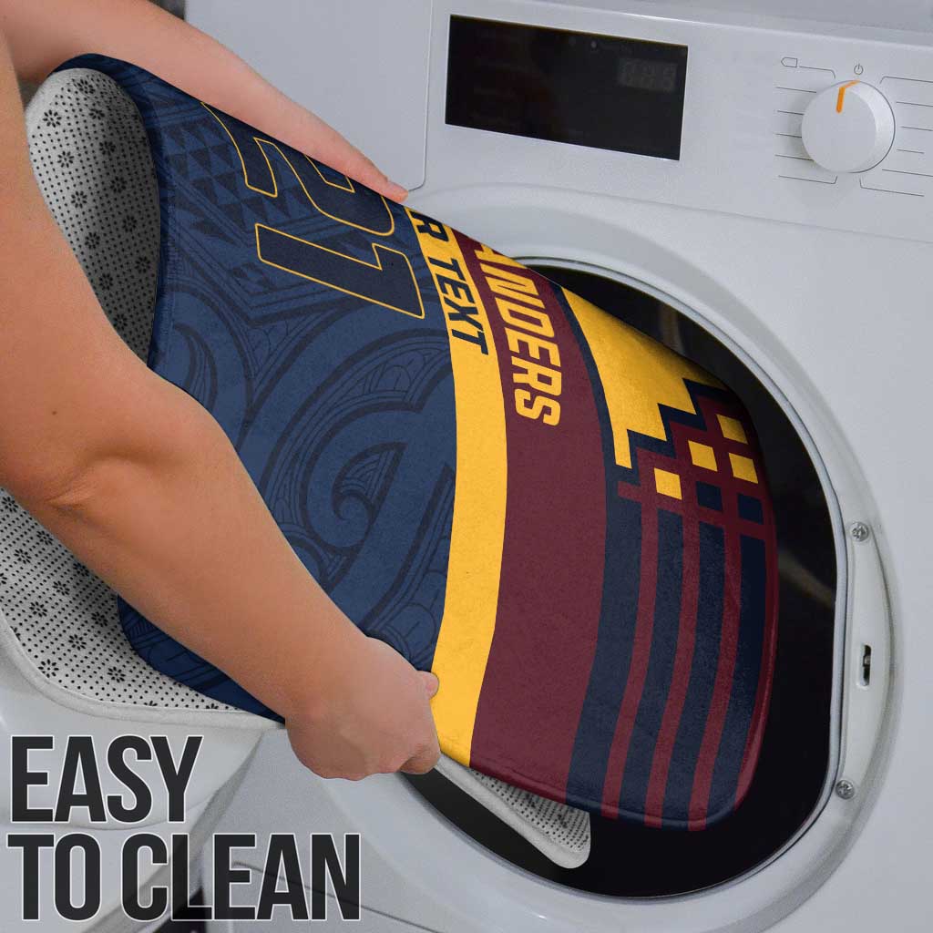 New Zealand Rugby Pacific Custom Bathroom Set Kahupeka Retro 2025 Taniko Motif - Polynesian Pride