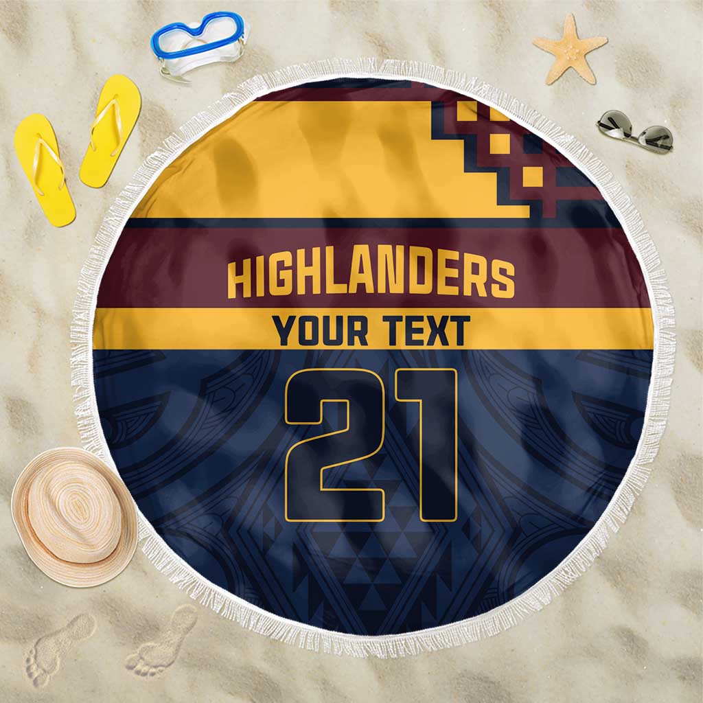 New Zealand Rugby Pacific Custom Beach Blanket Kahupeka Retro 2025 Taniko Motif