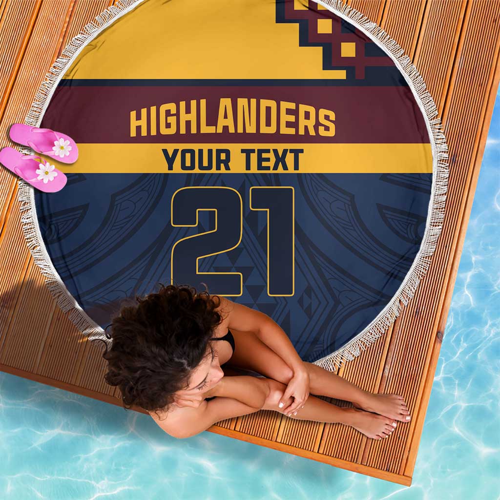 New Zealand Rugby Pacific Custom Beach Blanket Kahupeka Retro 2025 Taniko Motif