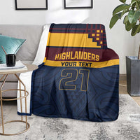 New Zealand Rugby Pacific Custom Blanket Kahupeka Retro 2025 Taniko Motif