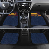 New Zealand Rugby Pacific Custom Car Mats Kahupeka Retro 2025 Taniko Motif LT9 Set 4pcs Blue - Polynesian Pride