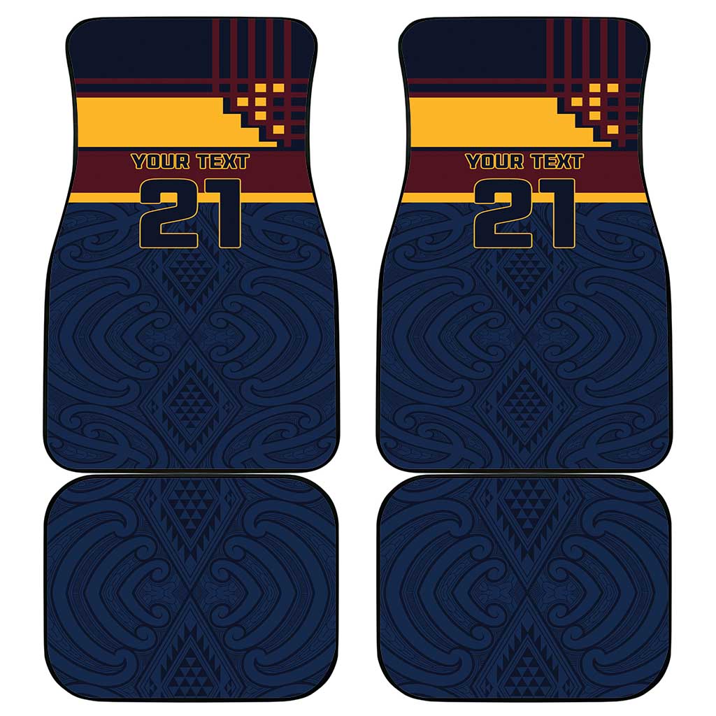 New Zealand Rugby Pacific Custom Car Mats Kahupeka Retro 2025 Taniko Motif LT9 - Polynesian Pride