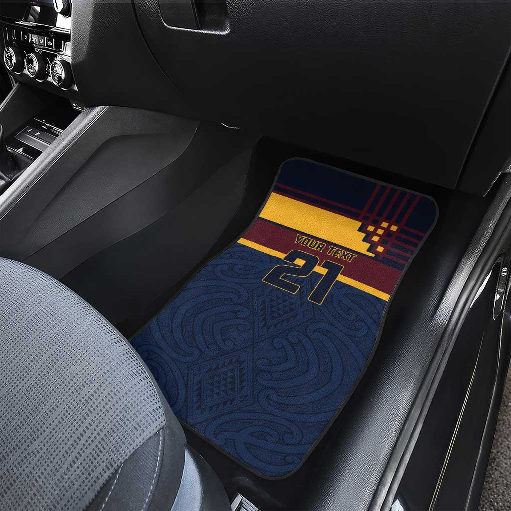 New Zealand Rugby Pacific Custom Car Mats Kahupeka Retro 2025 Taniko Motif LT9 - Polynesian Pride