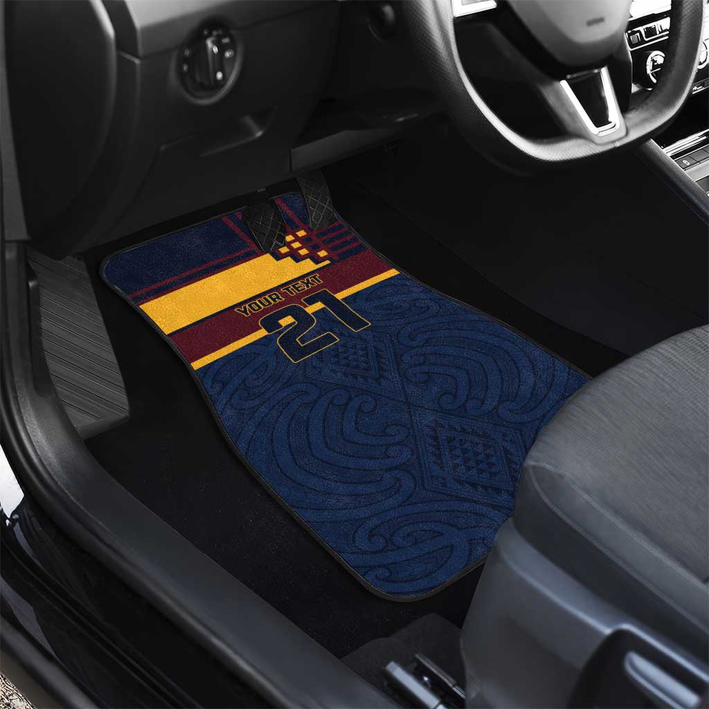 New Zealand Rugby Pacific Custom Car Mats Kahupeka Retro 2025 Taniko Motif LT9 - Polynesian Pride
