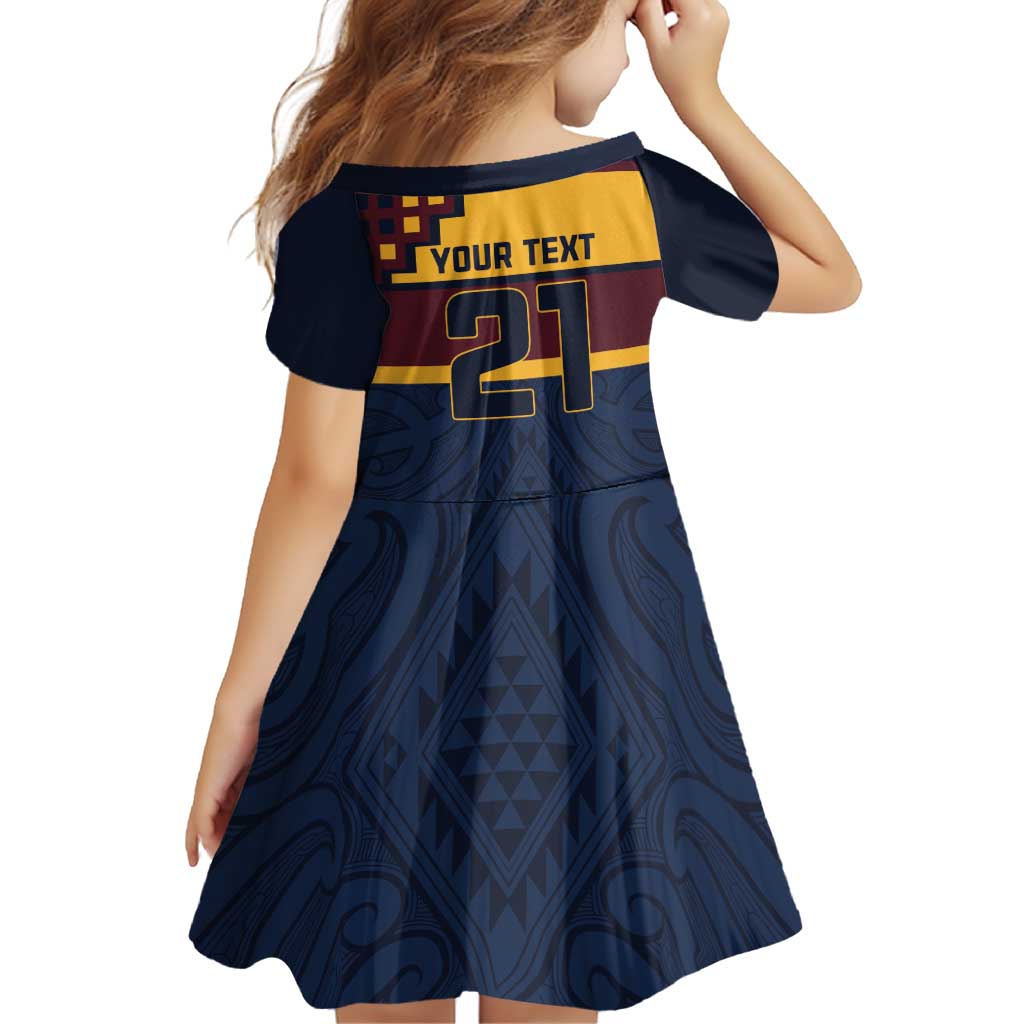 New Zealand Rugby Pacific Custom Family Matching Off Shoulder Short Dress and Hawaiian Shirt Kahupeka Retro 2025 Taniko Motif