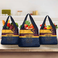 New Zealand Rugby Pacific Custom Grocery Bag Kahupeka Retro 2025 Taniko Motif LT9 3-pack One Size Blue - Polynesian Pride