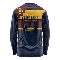New Zealand Rugby Pacific Custom Long Sleeve Shirt Kahupeka Retro 2025 Taniko Motif LT9 - Polynesian Pride