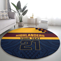 New Zealand Rugby Pacific Custom Round Carpet Kahupeka Retro 2025 Taniko Motif