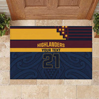 New Zealand Rugby Pacific Custom Rubber Doormat Kahupeka Retro 2025 Taniko Motif