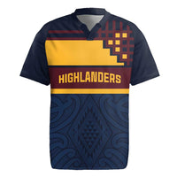New Zealand Rugby Pacific Custom Rugby Jersey Kahupeka Retro 2025 Taniko Motif LT9 Blue - Polynesian Pride