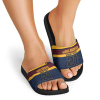 New Zealand Rugby Pacific Custom Slide Sandals Kahupeka Retro 2025 Taniko Motif LT9 - Polynesian Pride