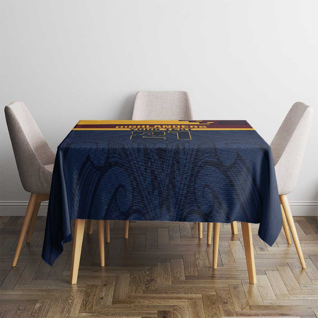 New Zealand Rugby Pacific Custom Tablecloth Kahupeka Retro 2025 Taniko Motif