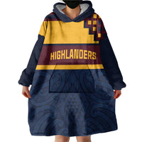 New Zealand Rugby Pacific Custom Wearable Blanket Hoodie Kahupeka Retro 2025 Taniko Motif