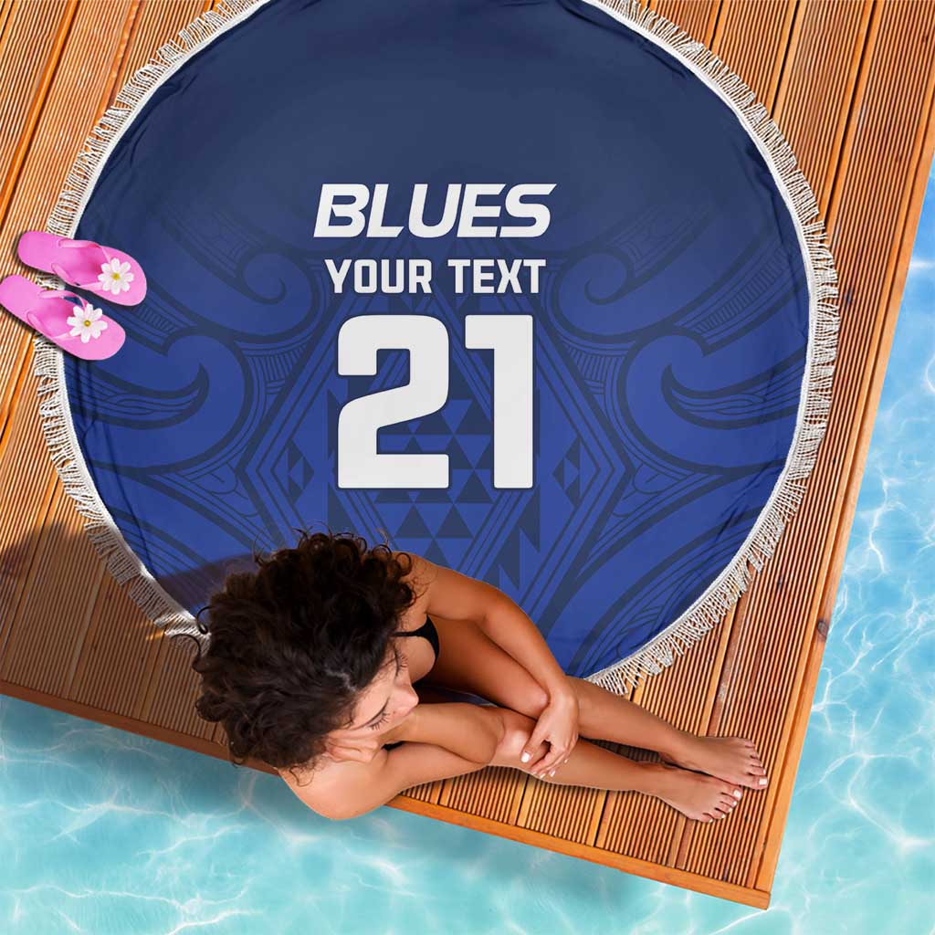 New Zealand Rugby Pacific Custom Beach Blanket Kahurangi Auckland All Blue