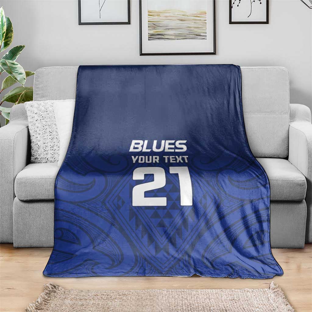New Zealand Rugby Pacific Custom Blanket Kahurangi Auckland All Blue