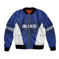 New Zealand Rugby Pacific Custom Bomber Jacket Kahurangi Auckland All Blue