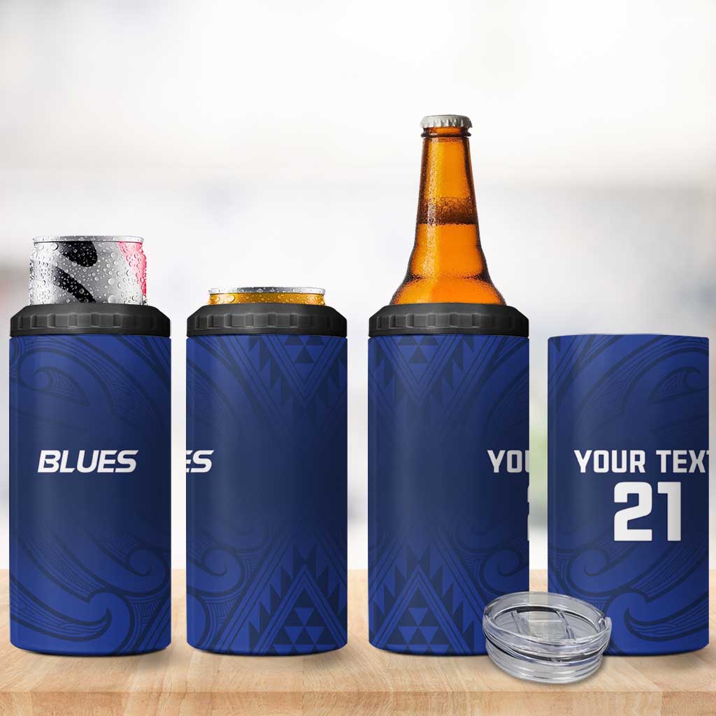 New Zealand Rugby Pacific Custom 4 in 1 Can Cooler Tumbler Kahurangi Auckland All Blue