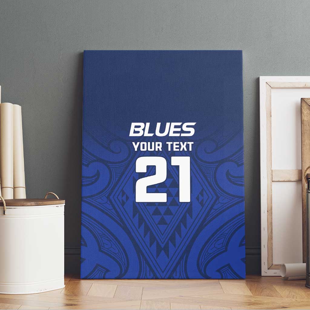 New Zealand Rugby Pacific Custom Canvas Wall Art Kahurangi Auckland All Blue