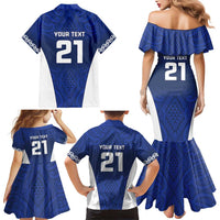 New Zealand Rugby Pacific Custom Family Matching Mermaid Dress and Hawaiian Shirt Kahurangi Auckland All Blue