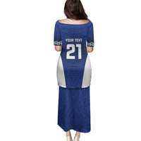 New Zealand Rugby Pacific Custom Family Matching Puletasi and Hawaiian Shirt Kahurangi Auckland All Blue