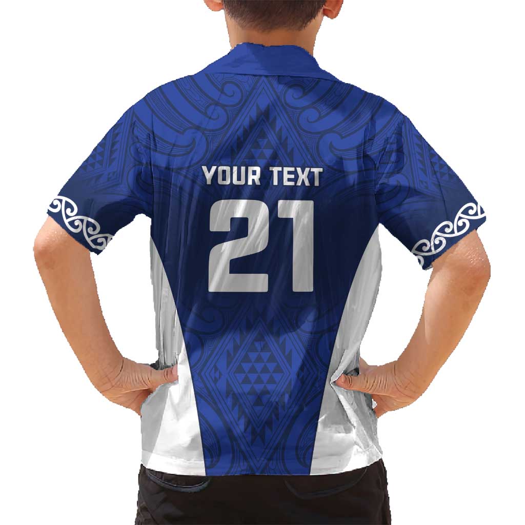 New Zealand Rugby Pacific Custom Family Matching Summer Maxi Dress and Hawaiian Shirt Kahurangi Auckland All Blue