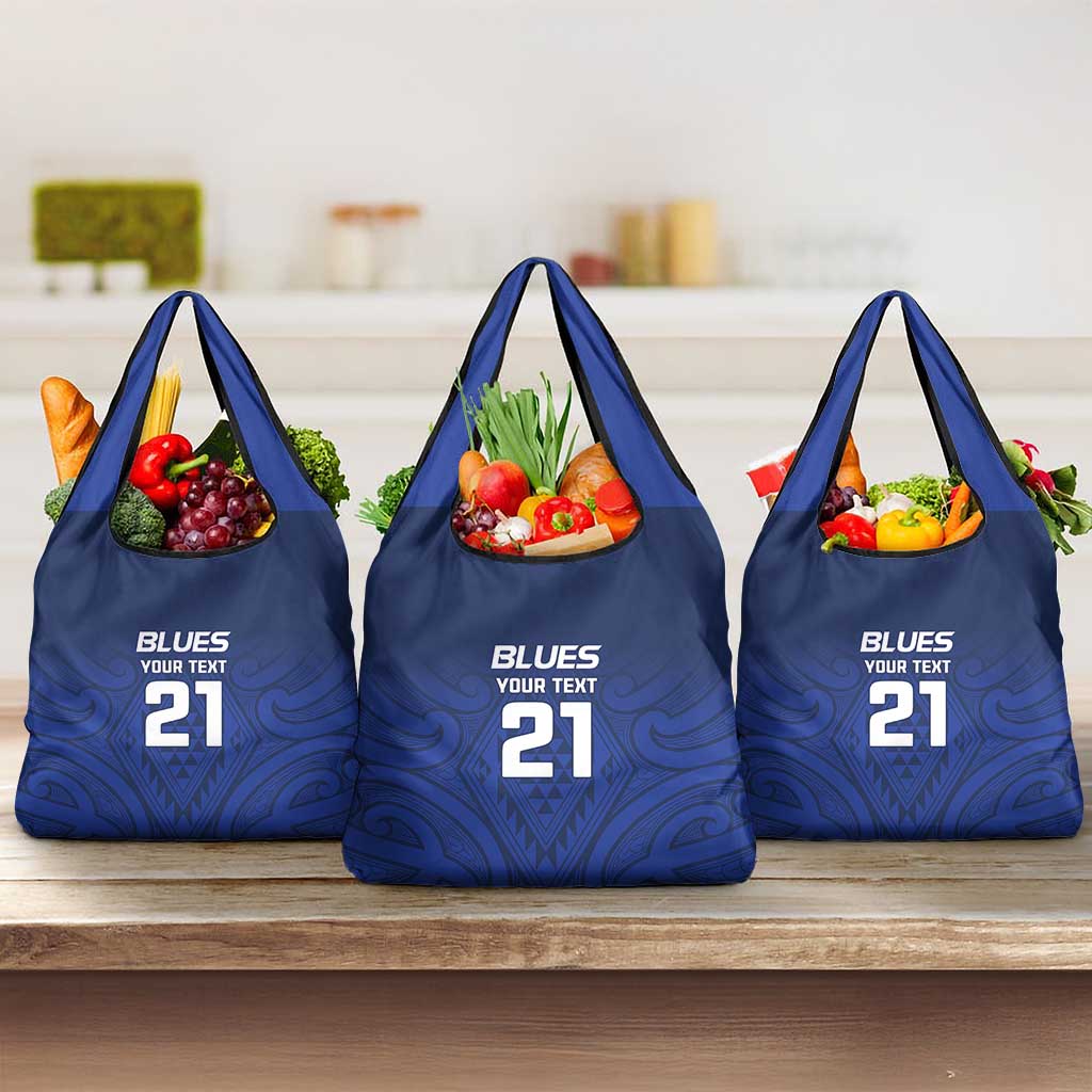 New Zealand Rugby Pacific Custom Grocery Bag Kahurangi Auckland All Blue LT9 3-pack One Size Blue - Polynesian Pride