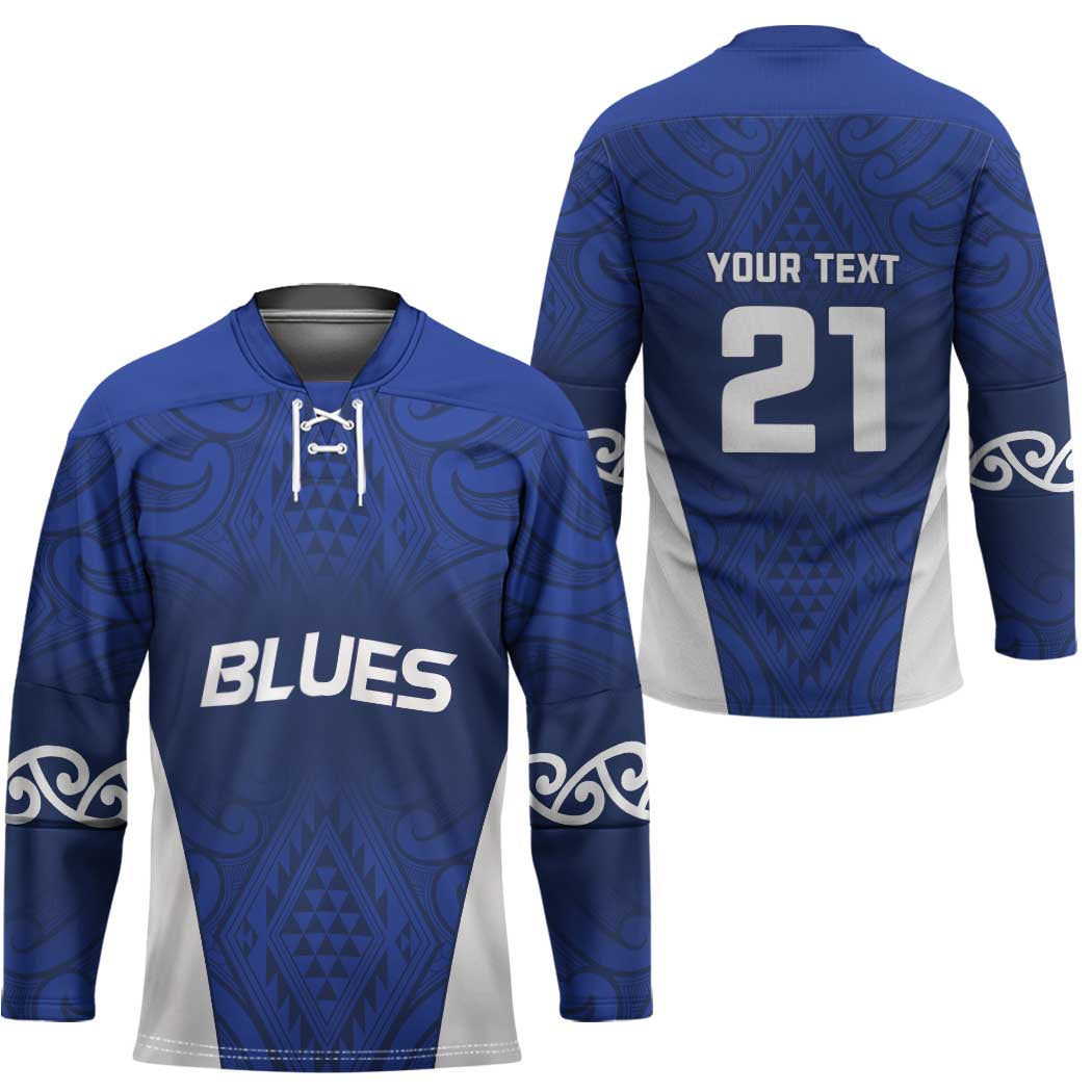 New Zealand Rugby Pacific Custom Hockey Jersey Kahurangi Auckland All Blue - Polynesian Pride