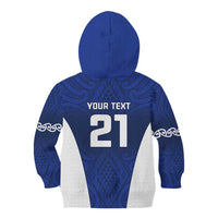 New Zealand Rugby Pacific Custom Kid Hoodie Kahurangi Auckland All Blue
