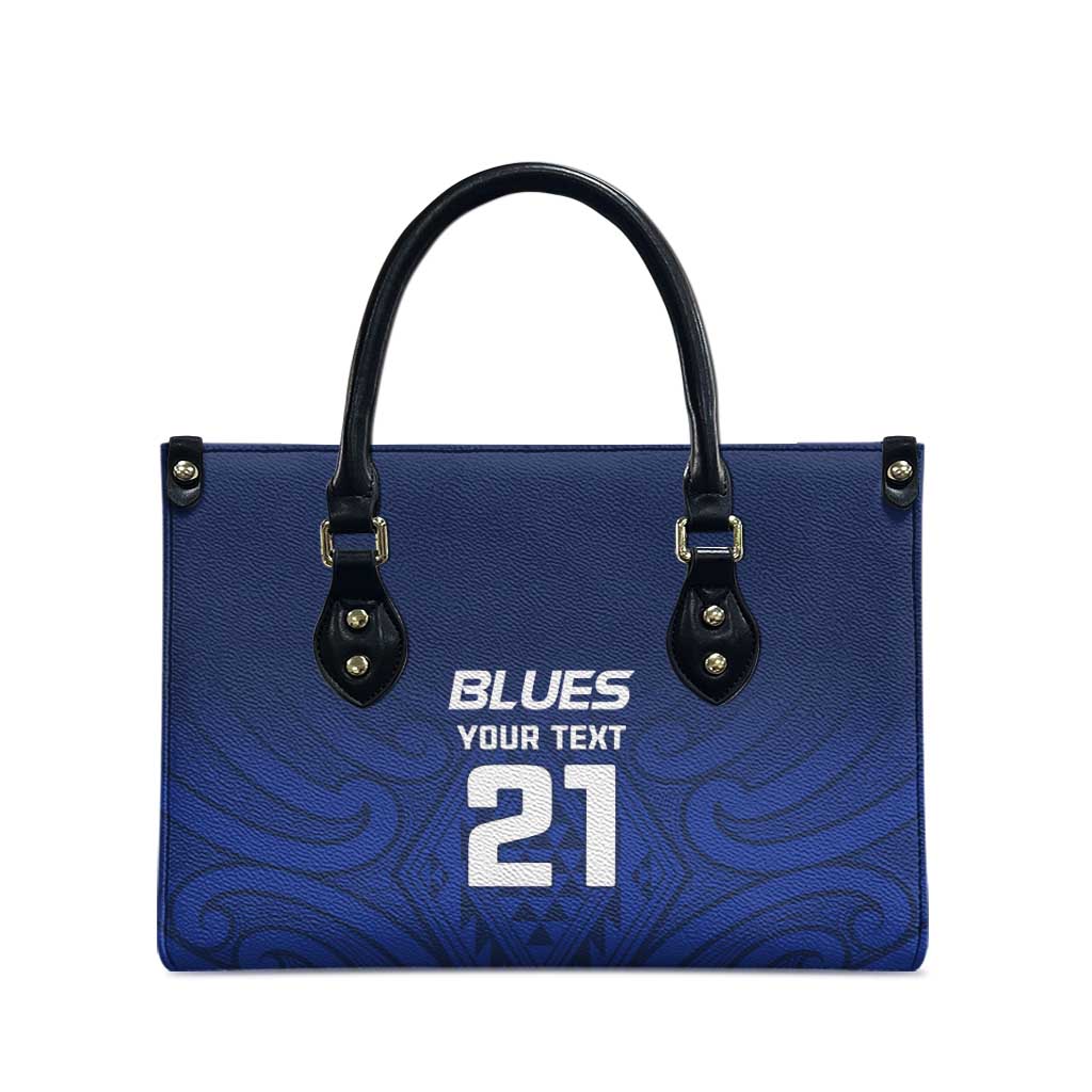 New Zealand Rugby Pacific Custom Leather Bag Kahurangi Auckland All Blue - Polynesian Pride