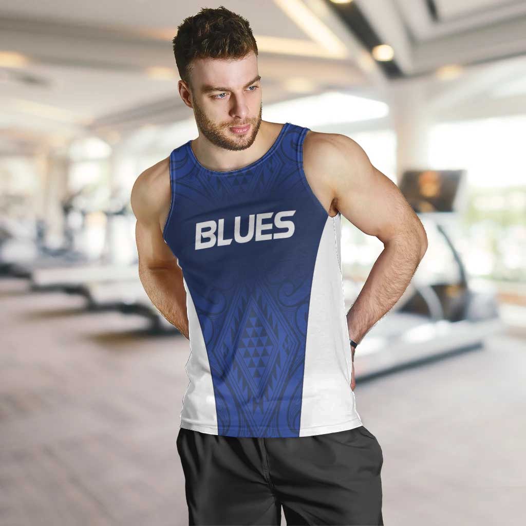 New Zealand Rugby Pacific Custom Men Tank Top Kahurangi Auckland All Blue