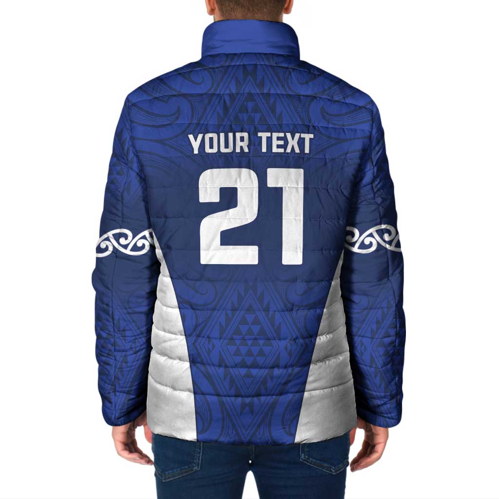 New Zealand Rugby Pacific Custom Padded Jacket Kahurangi Auckland All Blue - Polynesian Pride