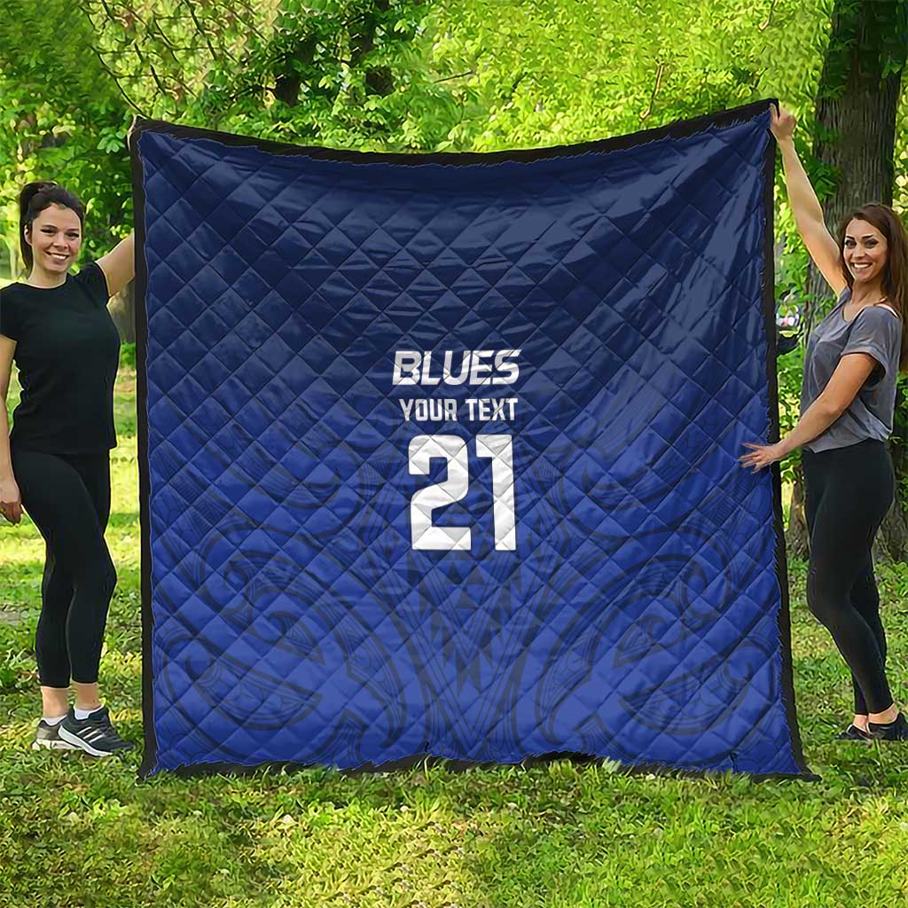 New Zealand Rugby Pacific Custom Quilt Kahurangi Auckland All Blue