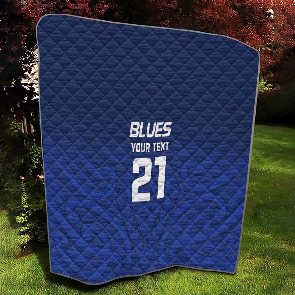 New Zealand Rugby Pacific Custom Quilt Kahurangi Auckland All Blue