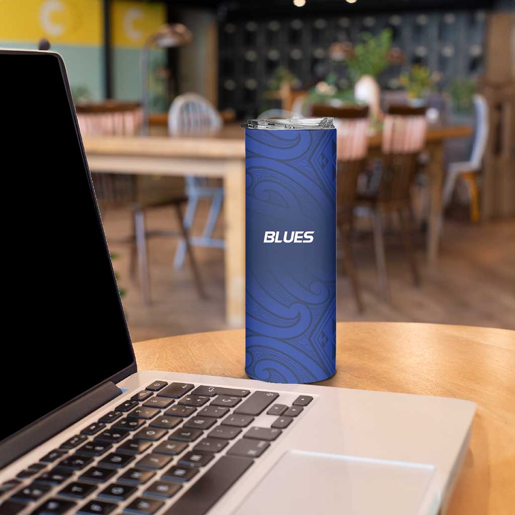New Zealand Rugby Pacific Custom Skinny Tumbler Kahurangi Auckland All Blue LT9 - Polynesian Pride